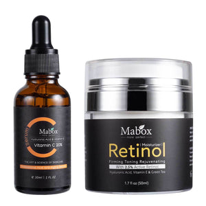 Mabox Acne Clarifying Serum + 2.5% Retinol Moisturizer Face Cream